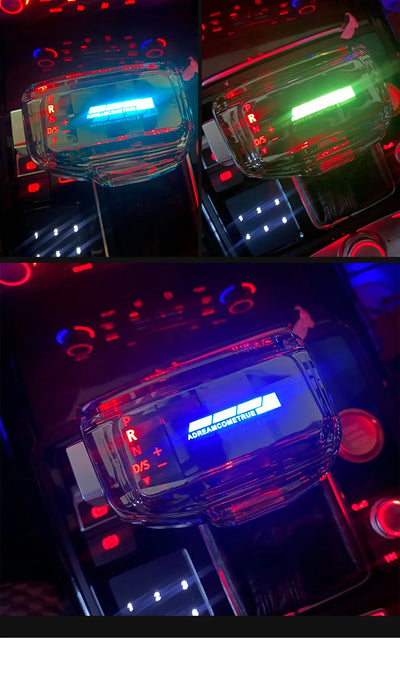 Pommeau Vitesse LED Cristal Audi A6 A4 Q5 Q7 A3 A5 A7 - en situation - Becquet Voiture