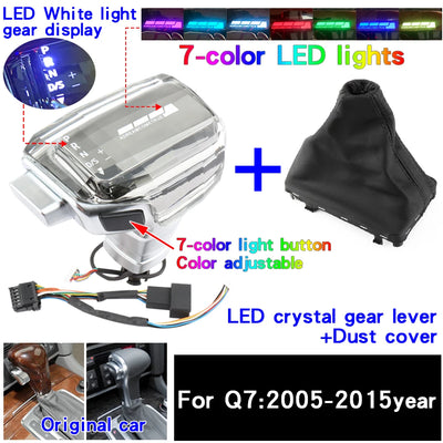 Pommeau Vitesse LED Cristal Audi A6 A4 Q5 Q7 A3 A5 A7 - installé sur véhicule 3 - Becquet Voiture