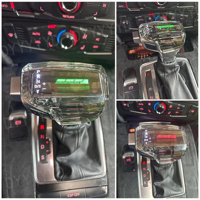 Pommeau Vitesse LED Cristal Audi A6 A4 Q5 Q7 A3 A5 A7 - installé sur véhicule - Becquet Voiture