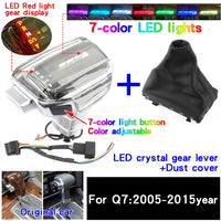 Pommeau Vitesse LED Cristal Audi A6 A4 Q5 Q7 A3 A5 A7 - vue de dessus 3 - Becquet Voiture