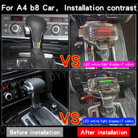 Pommeau Vitesse LED Cristal Audi A6 A4 Q5 Q7 A3 A5 A7 - vue de face 2 - Becquet Voiture