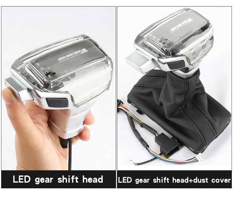 Pommeau Vitesse LED Cristal Audi A6 A4 Q5 Q7 A3 A5 A7 - vue de profil 2 - Becquet Voiture