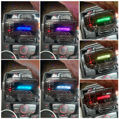 Pommeau Vitesse LED Cristal Audi A6 A4 Q5 Q7 A3 A5 A7 - vue de trois-quarts - Becquet Voiture