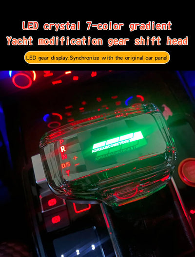 Pommeau Vitesse LED Cristal Audi A6 A4 Q5 Q7 A3 A5 A7 - vue rapprochée - Becquet Voiture