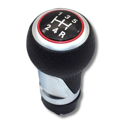 Pommeau Vitesse Manuel Cuir Audi VW 12mm - installé sur véhicule - Becquet Voiture