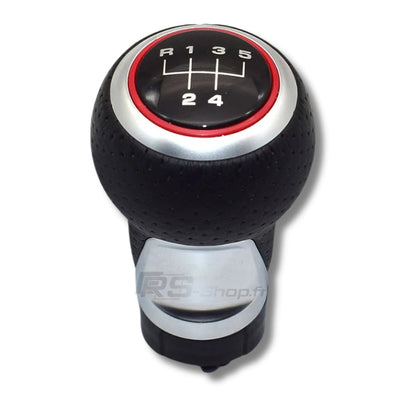 Pommeau Vitesse Manuel Cuir Audi VW 12mm - vue de trois-quarts - Becquet Voiture