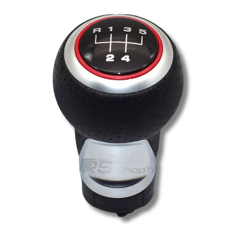 Pommeau Vitesse Manuel Cuir Audi VW 12mm - vue de trois-quarts - Becquet Voiture