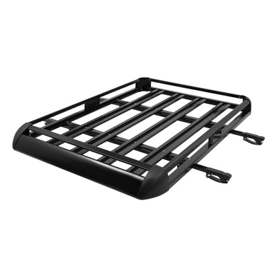 Porte-Bagages de Toit Aluminium Noir 140x100cm - installé sur véhicule - Becquet Voiture