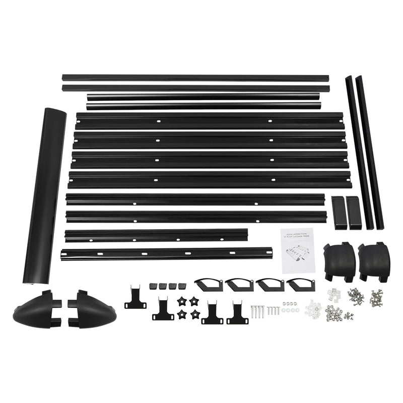 Porte-Bagages de Toit Aluminium Noir 140x100cm - packshot studio - Becquet Voiture