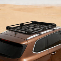 Porte-Bagages de Toit Aluminium Noir 140x100cm - vue de profil - Becquet Voiture