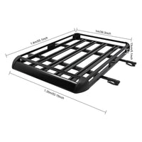 Porte-Bagages de Toit Aluminium Noir 140x100cm - vue de trois-quarts - Becquet Voiture