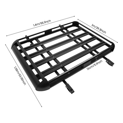 Porte-Bagages de Toit Panier Réglable SUV 150 kg - vue de profil - Becquet Voiture