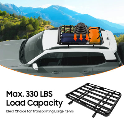 Porte-Bagages de Toit Panier Réglable SUV 150 kg - vue de trois-quarts - Becquet Voiture