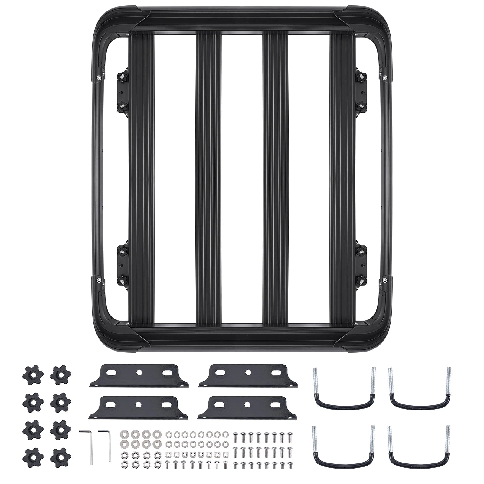 Porte-Bagages de Toit Panier Universel Acier Antirouille - vue de face - Becquet Voiture