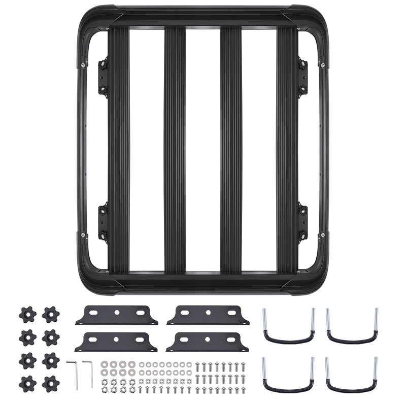 Porte-Bagages de Toit Panier Universel Acier Antirouille - vue de face - Becquet Voiture