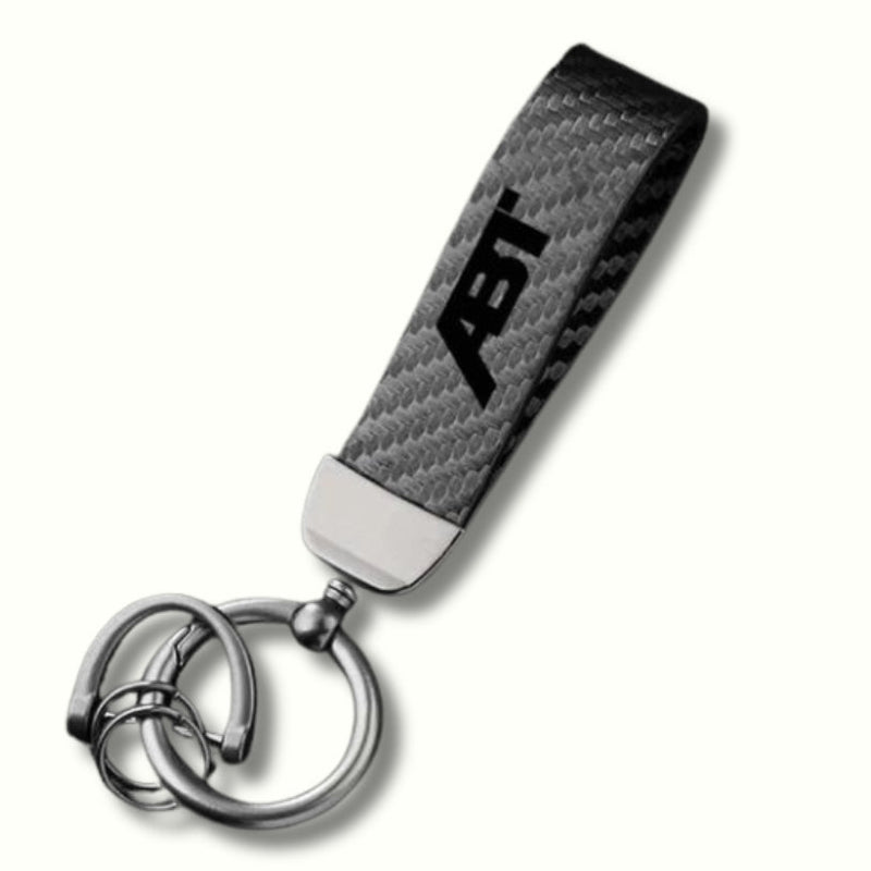 Porte Clé ABT Imitation Carbone Audi VW - vue arrière - Becquet Voiture
