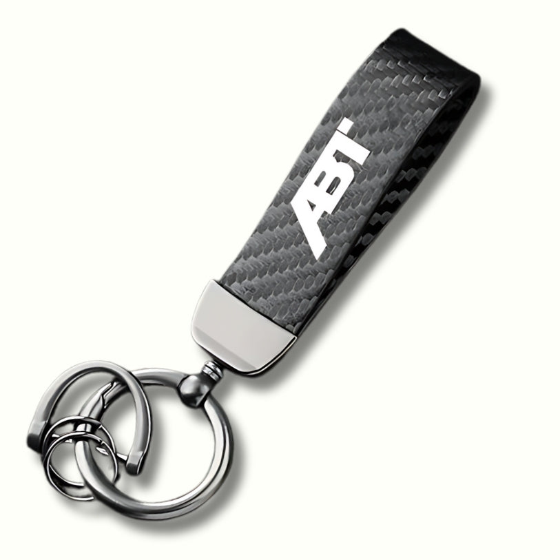 Porte Clé ABT Imitation Carbone Audi VW - vue de face - Becquet Voiture