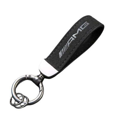 Porte Clé AMG Mercedes Alcantara Premium 13cm - vue de face - Becquet Voiture
