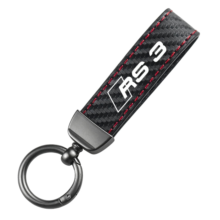 Black Metal Audi Logo Keychain, Various Models - fitting detail 2 - Becquet Voiture