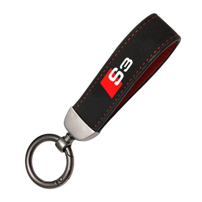 Porte Clé Audi Logo Métal Noir Modèles Variés - vue de trois-quarts - Becquet Voiture