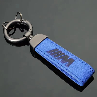 Porte Clé BMW M Power Alcantara - vue de profil - Becquet Voiture