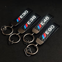 Porte Clé BMW Série E Carbone M Performance - vue de profil - Becquet Voiture