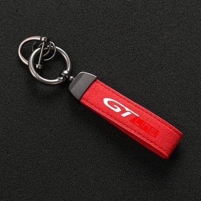 Porte Clé Peugeot GTI GT Line Alcantara - packshot studio - Becquet Voiture