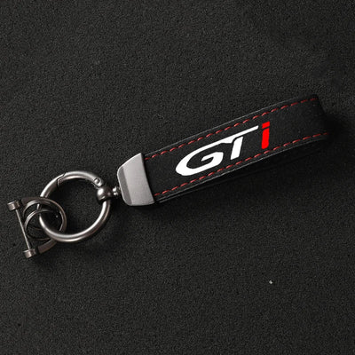 Porte Clé Peugeot GTI GT Line Alcantara - vue de profil - Becquet Voiture