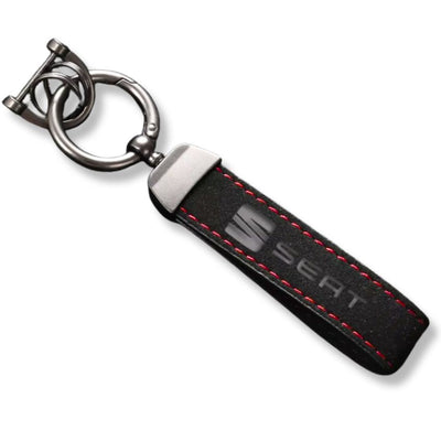 Porte Clé Seat FR Logo Noir Rouge - vue arrière - Becquet Voiture