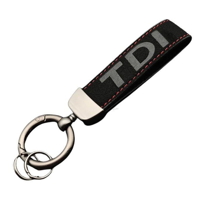 Porte Clé TDI Alcantara Audi Volkswagen - vue de face - Becquet Voiture