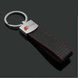 Porte Clés Audi S-Line Effet Carbone Coutures Rouges