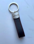 Porte Clés Mercedes AMG Effet Carbone Coutures Rouges