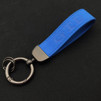 Porte-Clés VW Golf GTD Alcantara - installé sur véhicule - Becquet Voiture