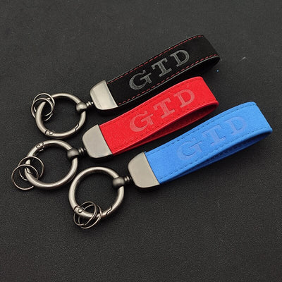 Porte-Clés VW Golf GTD Alcantara - vue arrière - Becquet Voiture