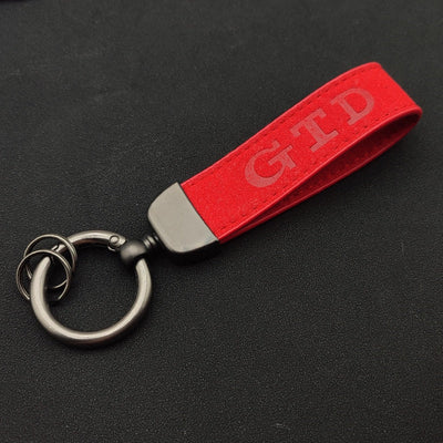 Porte-Clés VW Golf GTD Alcantara - vue de trois-quarts - Becquet Voiture
