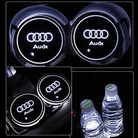 Porte-gobelet LED Audi 7 couleurs USB éclairage intérieur ABS étanche - vue arrière - Becquet Voiture