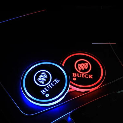 Porte-gobelet LED Buick 7 couleurs USB éclairage intérieur - vue arrière - Becquet Voiture