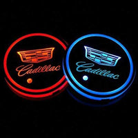 Porte-gobelet LED Cadillac 7 couleurs USB éclairage intérieur - vue de profil - Becquet Voiture