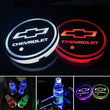 Porte-gobelet LED Chevrolet Chevy 7 couleurs USB éclairage intérieur