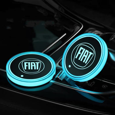 Porte-gobelet LED Fiat 7 couleurs USB IP67 éclairage intérieur - installé sur véhicule - Becquet Voiture