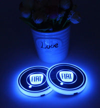 Porte-gobelet LED Fiat 7 couleurs USB IP67 éclairage intérieur - vue de profil - Becquet Voiture
