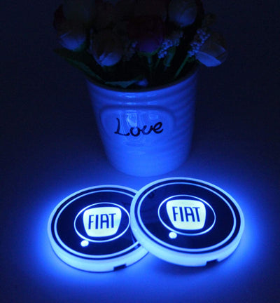 Porte-gobelet LED Fiat 7 couleurs USB IP67 éclairage intérieur - vue de profil - Becquet Voiture