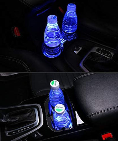 Porte-gobelet LED GMC 7 couleurs USB éclairage intérieur - installé sur véhicule - Becquet Voiture