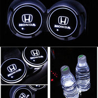 Porte-gobelet LED Honda 7 couleurs USB éclairage intérieur - installé sur véhicule - Becquet Voiture