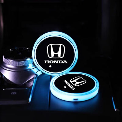 Porte-gobelet LED Honda 7 couleurs USB éclairage intérieur - packshot studio - Becquet Voiture
