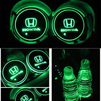 Porte-gobelet LED Honda 7 couleurs USB éclairage intérieur - vue arrière - Becquet Voiture