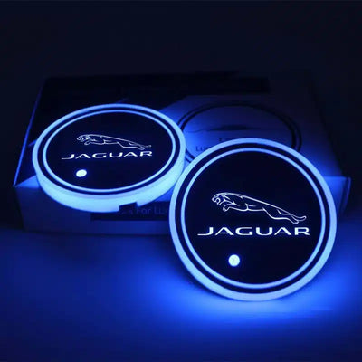 Porte-Gobelet LED Jaguar 7 Couleurs Changeantes Kit 2 - installé sur véhicule - Becquet Voiture