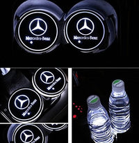 Porte-gobelet LED Mercedes Pack 2 RVB 7 couleurs USB - vue arrière - Becquet Voiture