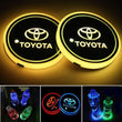 Porte-gobelet LED Toyota 7 couleurs USB éclairage intérieur