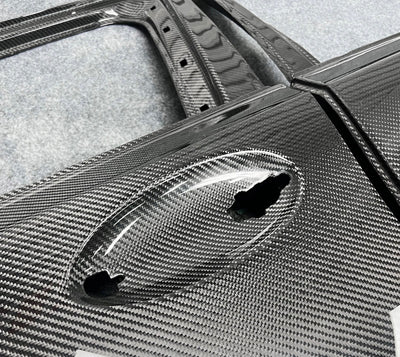 Portes Fibre Carbone BMW G80 M3 4 Pièces - vue arrière - Becquet Voiture